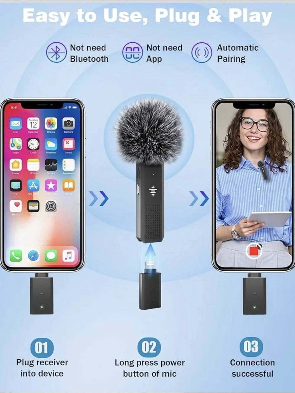Wireless Mic 2pk for Vlogging